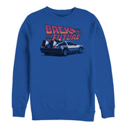 Men's Back to the Future DeLorean Cartoon  Adult Sweatshirt