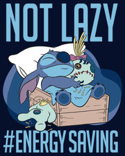 Men's Lilo & Stitch Not Lazy, Saving Energy  Adult Pull Over Hoodie