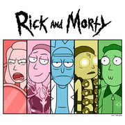 Men's Rick And Morty Colorful Family Panels  Adult T-Shirt