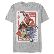 Men's Batman Harley Quinn Joker Poker Card  Adult T-Shirt