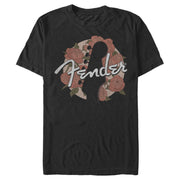 Men's Fender Distressed Floral Circle Logo  Adult T-Shirt