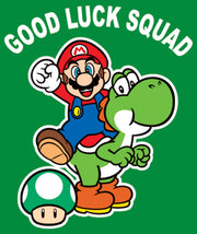 Men's Nintendo Super Mario St. Patrick's Day Good Luck Squad  Adult T-Shirt