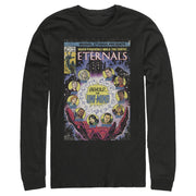 Men's Marvel Eternals Retro Comic Book Cover  Adult Long Sleeve Shirt