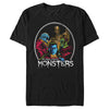 Men's Universal Monsters In Circle Frame  Adult T-Shirt