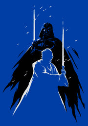 Men's Star Wars: Obi-Wan Kenobi Darth Vader vs Kenobi Silhouette Lightsaber Battle  Adult T-Shirt