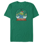 Men's Toy Story Christmas Alien Snow Globe  Adult T-Shirt