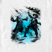 Men's Pirates of the Caribbean: Curse of the Black Pearl Jack Sparrow and Hector Barbossa Duel  Adult T-Shirt