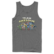 Men's Justice League Team Awesome Perspective  Adult Tank Top