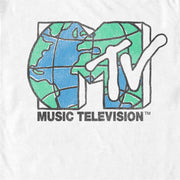 Men's MTV Distressed Earth Day Logo  Adult T-Shirt