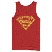 Men's Superman Logo Icon Collage  Adult Tank Top