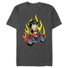 Men's Betty Boop Biker Betty Flames  Adult T-Shirt