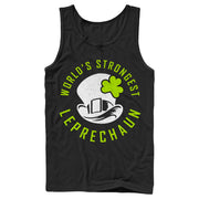 Men's Lost Gods St. Patrick's Day World's Strongest Leprechaun Distressed  Adult Tank Top