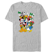 Men's Mickey & Friends Christmas Crew Collage  Adult T-Shirt