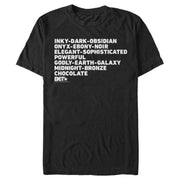 Men's BET Descriptor Text  Adult T-Shirt