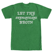 Men's Lost Gods St. Patrick's Day Let the Shenanigans Begin Retro  Adult T-Shirt