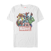 Men's Marvel Classic Hero Collage  Adult T-Shirt