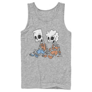 Men's The Simpsons Skeleton Bart and Lisa  Adult Tank Top