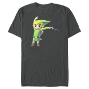 Men's Nintendo Legend of Zelda Cartoon Link  Adult T-Shirt