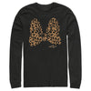 Men's Mickey & Friends Cheetah Print Minnie Mouse Bow  Adult Long Sleeve Shirt