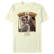 Men's Star Wars: Tales of the Jedi Peace & Order to the Galaxy  Adult T-Shirt