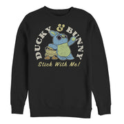 Men's Toy Story Ducky & Bunny Stick With It Motto  Adult Sweatshirt