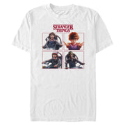 Men's Stranger Things Character Squares  Adult T-Shirt