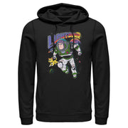 Men's Lightyear Retro Distressed Buzz and Sox  Adult Pull Over Hoodie