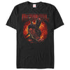 Men's Marvel Deadpool Flames  Adult T-Shirt