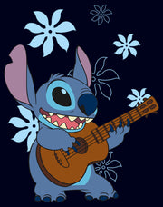 Men's Lilo & Stitch Floral Ukulele Dance  Adult T-Shirt