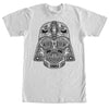 Men's Star Wars Henna Darth Vader Helmet Print  Adult T-Shirt