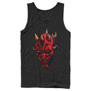 Men's Star Wars: The Clone Wars Darth Maul Big Face  Adult Tank Top