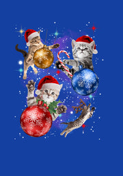 Men's Lost Gods Xmas Cats in Space  Adult T-Shirt