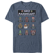 Men's Nintendo Super Mario Kart Pixelated Racers Ready  Adult T-Shirt