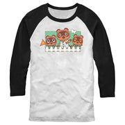 Men's Nintendo Nook Family Portrait  Adult Baseball Tee