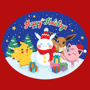 Men's Pokemon Christmas Happy Holidays Snowman  Adult Tank Top