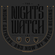 Men's Game of Thrones The Night's Watch Badge  Adult T-Shirt