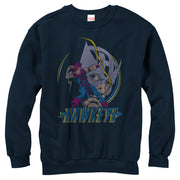 Men's Marvel Hawkeye Classic Ready Aim Fire  Adult Sweatshirt