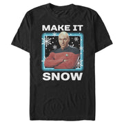 Men's Star Trek: The Next Generation Captain Picard Make It Snow  Adult T-Shirt