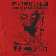 Men's Marvel Spider-Man: No Way Home Friendly Neighborhood Hero  Adult T-Shirt