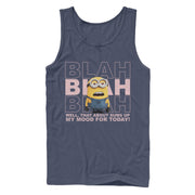 Men's Despicable Me Minion Blah Mood  Adult Tank Top