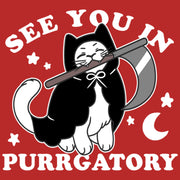 Men's Lost Gods Halloween See You In Purrgatory  Adult T-Shirt