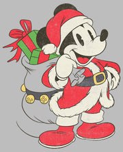 Men's Mickey & Friends Santa Mouse  Adult T-Shirt