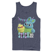 Men's Toy Story Ducky & Bunny Stick With Us BFFs  Adult Tank Top