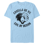 Men's Cruella Evil By Design Sketch  Adult T-Shirt