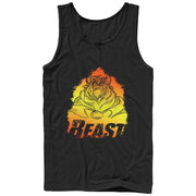 Men's Beauty and the Beast Sketch Profile  Adult Tank Top