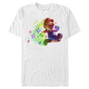 Men's Nintendo Mario Rainbow Star Power  Adult T-Shirt