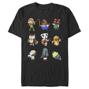 Men's Nintendo Animal Crossing Favorite Characters  Adult T-Shirt