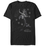 Men's The Little Mermaid Ariel Grayscale  Adult T-Shirt