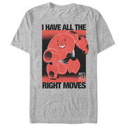 Men's Big Hero 6 Baymax Right Moves  Adult T-Shirt