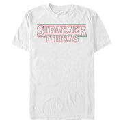 Men's Stranger Things Sleek Outline Logo  Adult T-Shirt